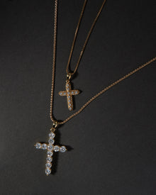 Posh Cross Necklace | Plated Gold