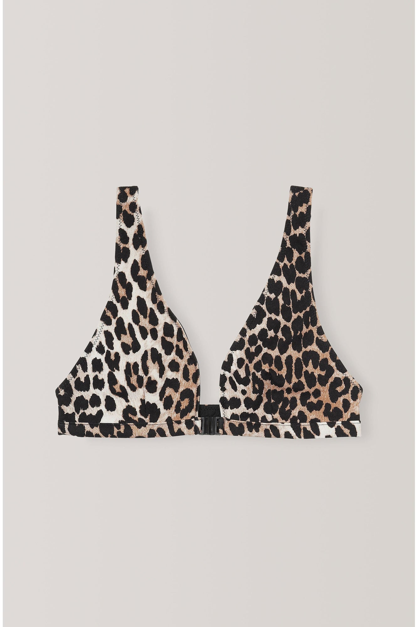 Print Recycled Bikini Top | Leopard