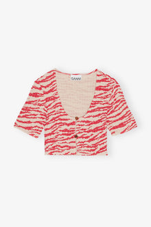 Printed Georgette Cropped Smock Blouse | Castle Wall