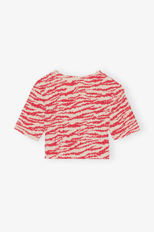 Printed Georgette Cropped Smock Blouse | Castle Wall