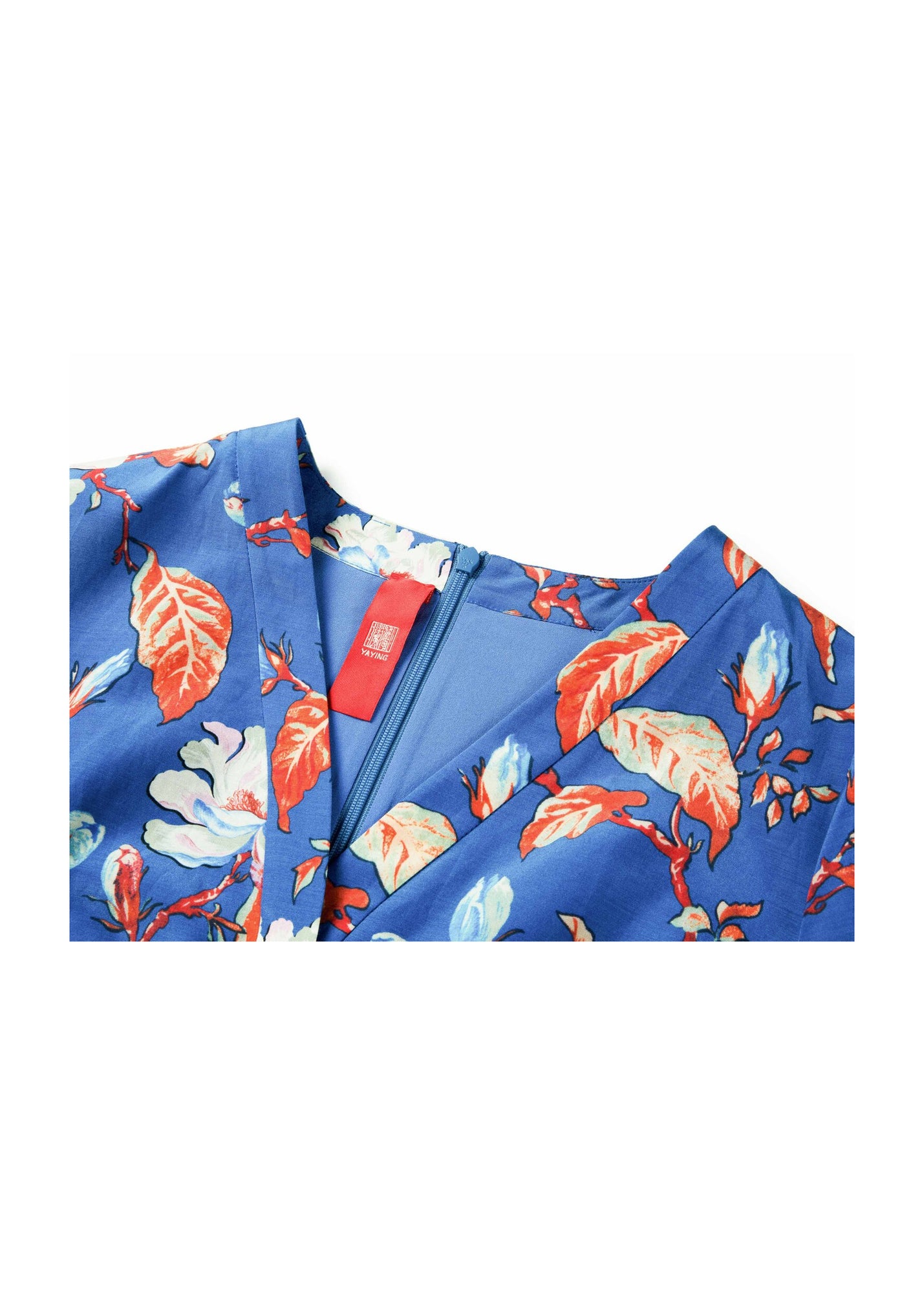 Printed Waist-fitted Dress | Blue