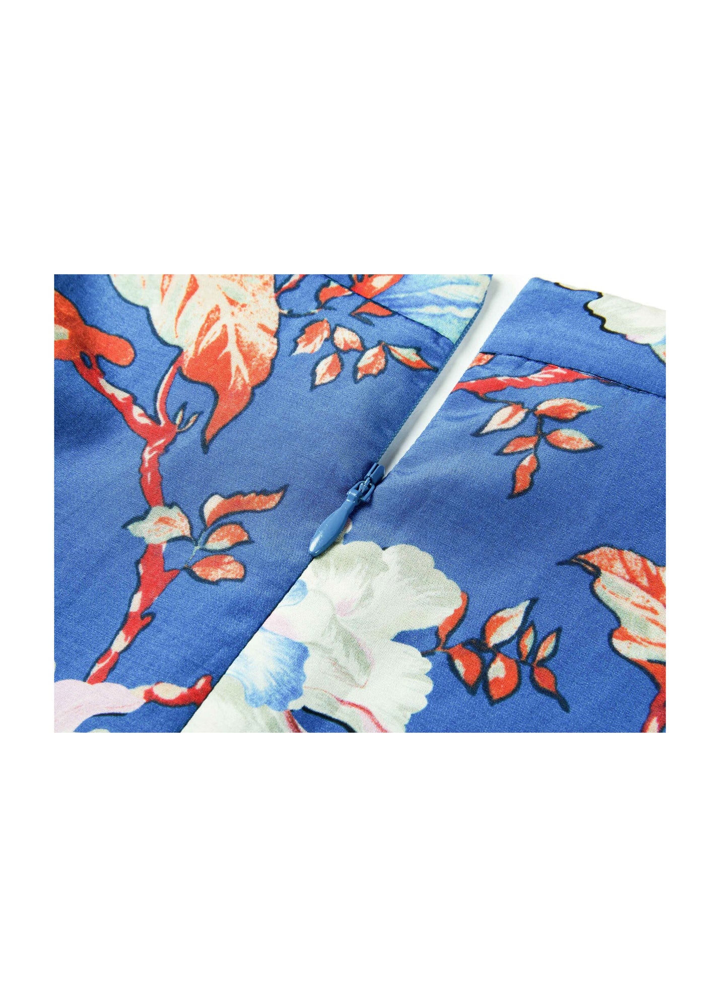Printed Waist-fitted Dress | Blue