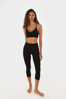 Women | Love & Sports | Sprinter Seamless Cropped Legging | Black