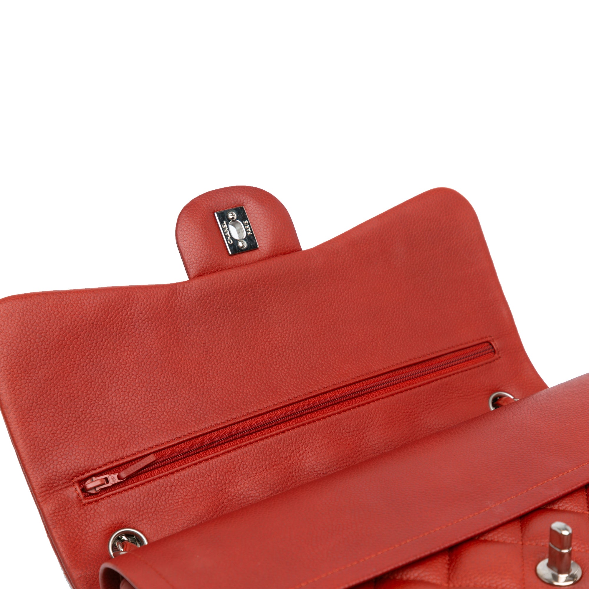 Chanel | Pre-Owned Jumbo Classic Caviar Double Flap | Red