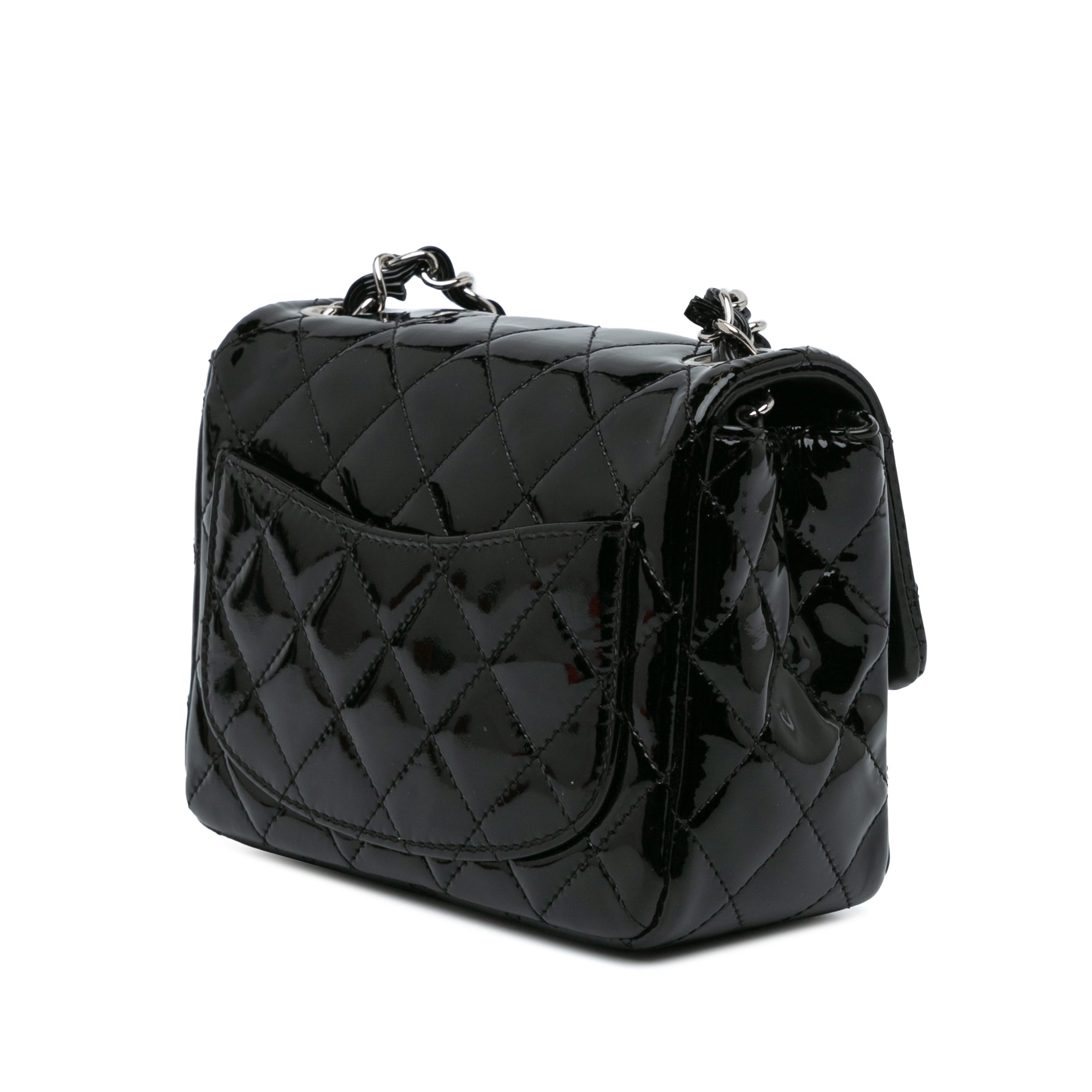 Chanel | Pre-Owned Mini Square Classic Patent Single Flap - X | Black