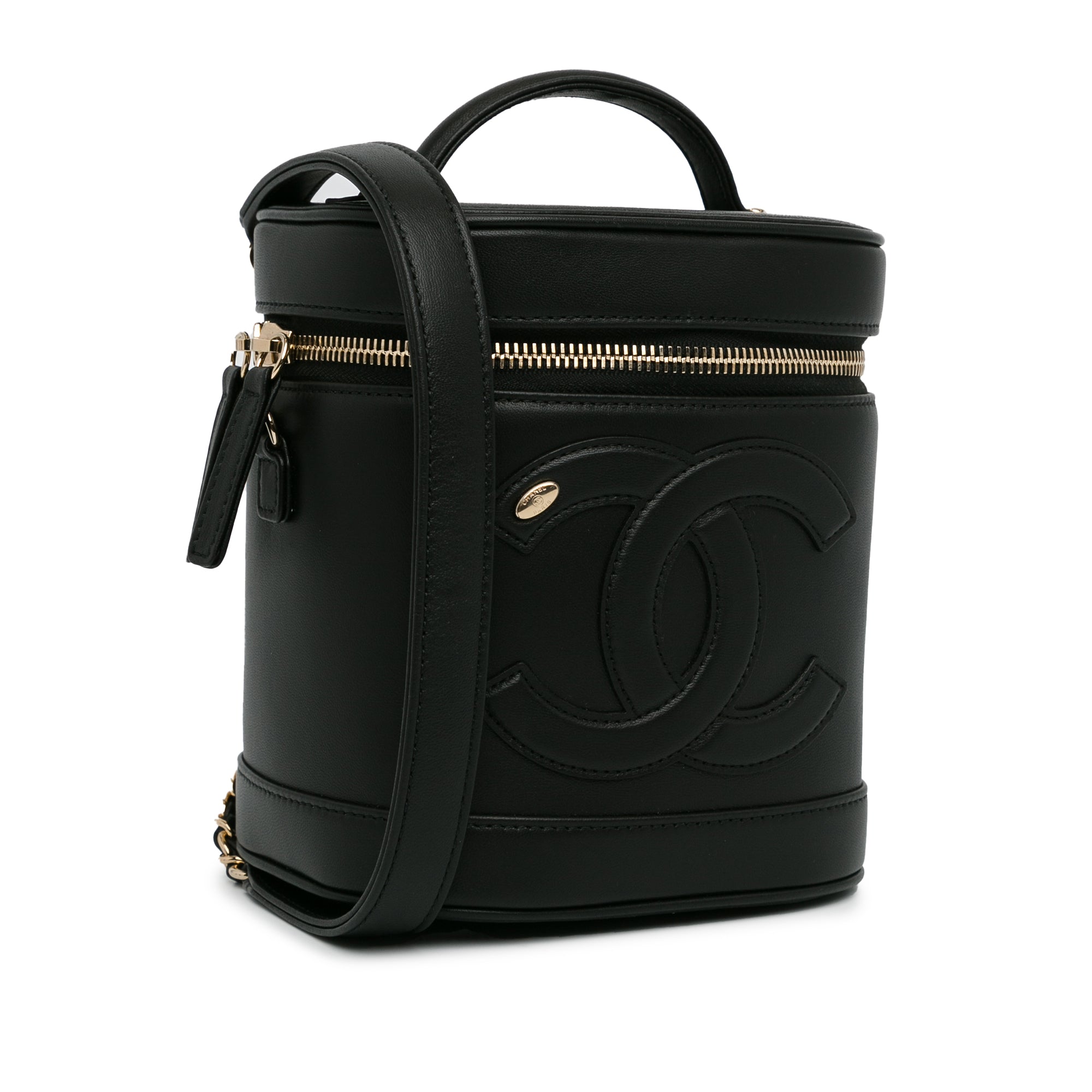 Chanel | Pre-Owned CC Lambskin Vanity Case | Black