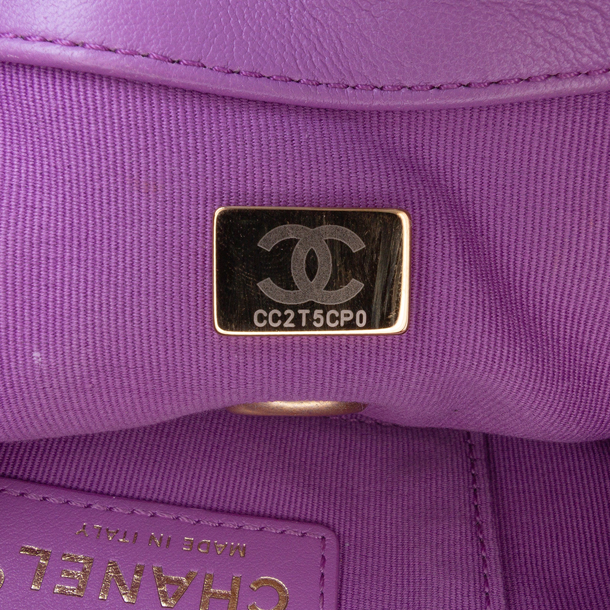 Chanel | Pre-Owned Mini Quilted Lambskin Candy Chain Flap | Purple