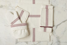 Bistro Bag | Vintage Merlot Red Stripe | Set of 2