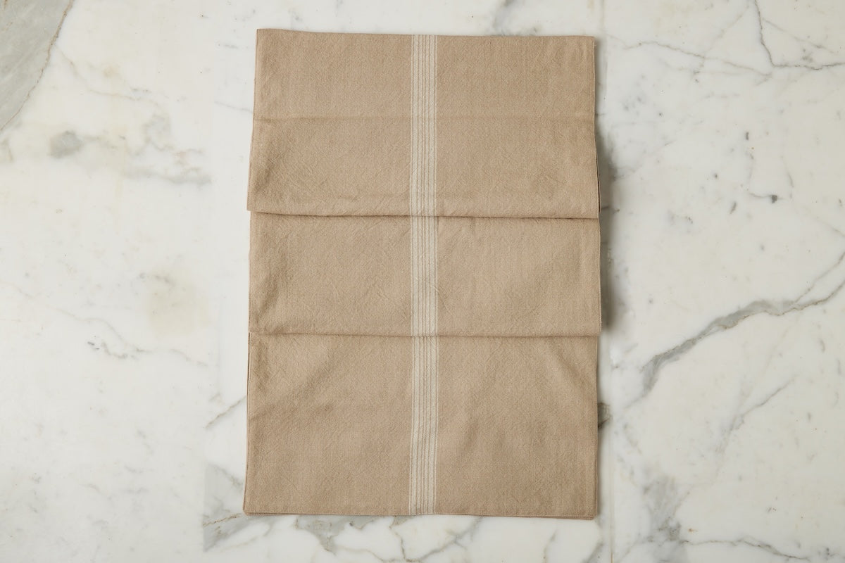 Table Runner | Vintage White Stripe