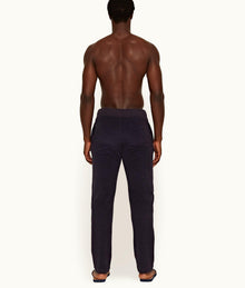 Quentin Towelling Classic Fit Brushed Towelling Sweatpants | Navy