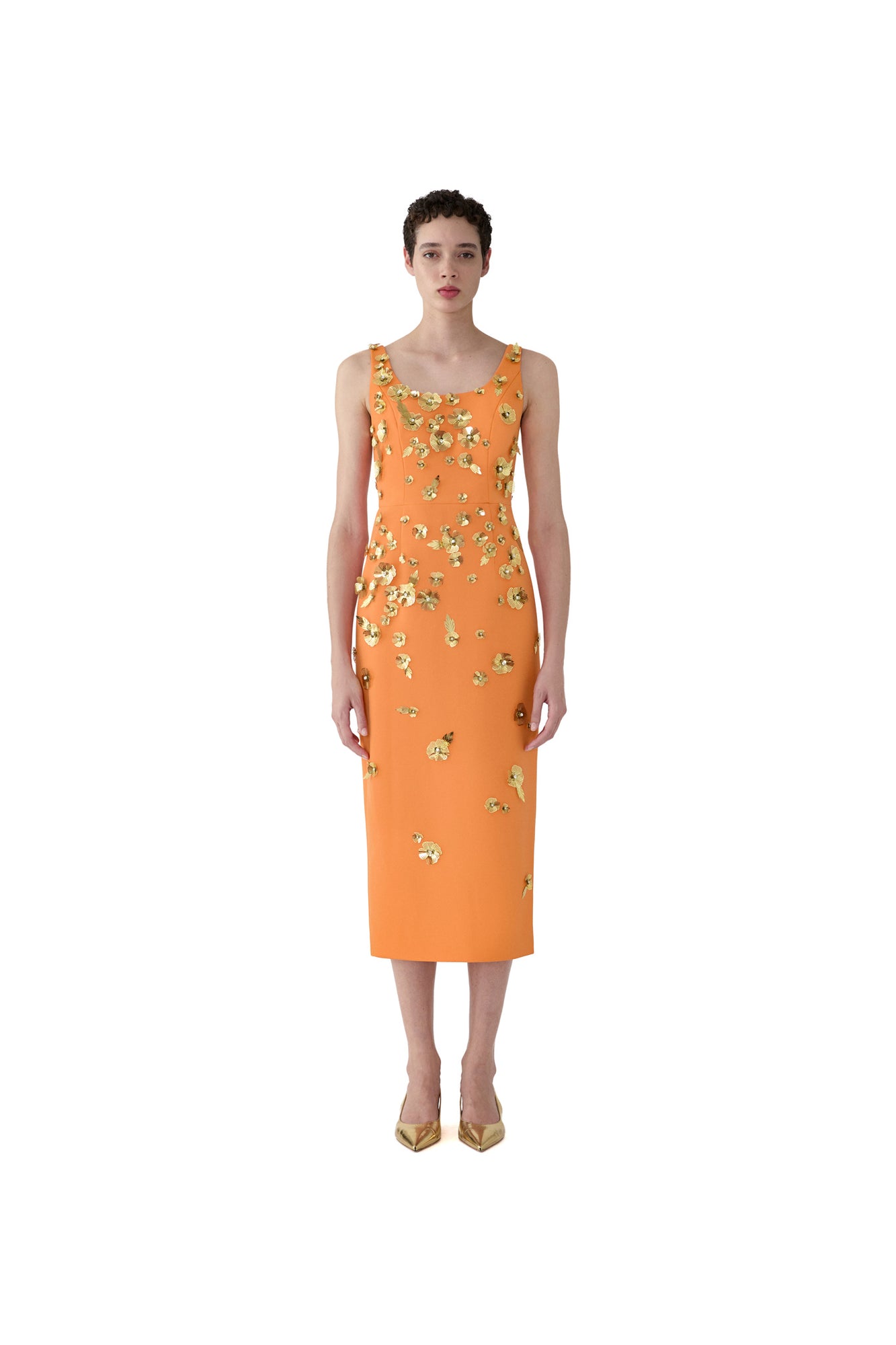 Embroidered Scoop Neck Midi Dress | Tiger Lily