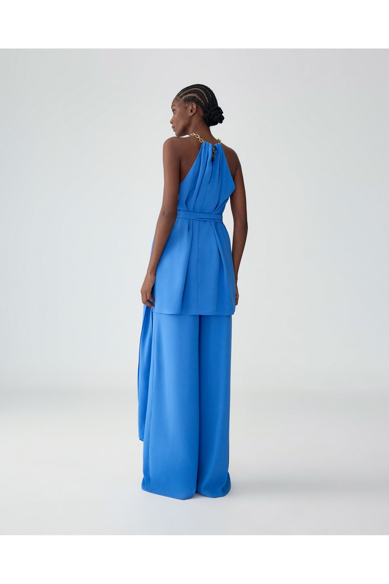 High Waist Wide Leg Pleated Pant With Waistband | Bluebell