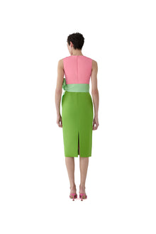 Sleeveless Crewneck Midi Dress With Sash | Pomelo Multi