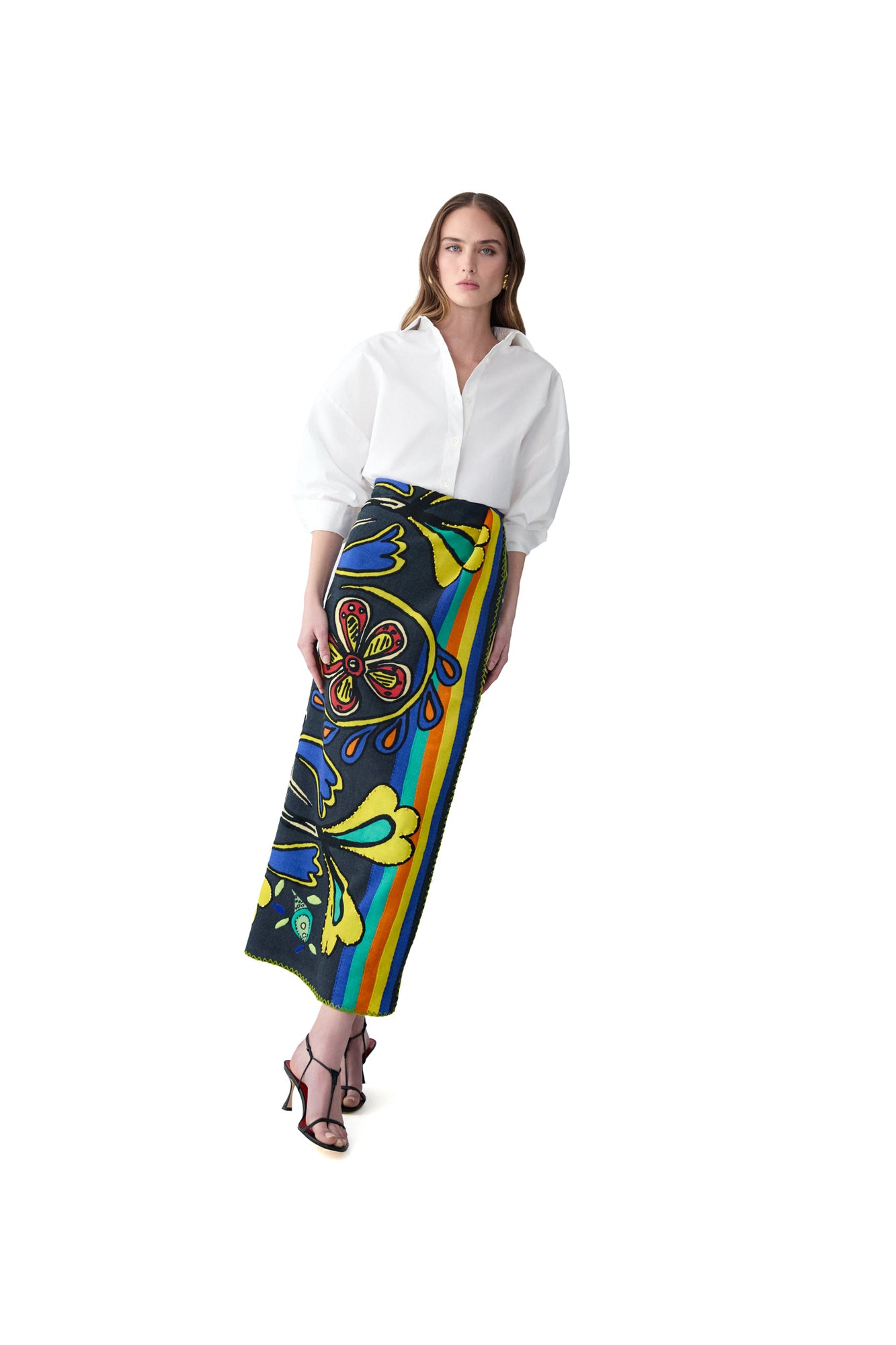 Rianna Nina Printed Scarf 115 x 180 cm | Black Multi
