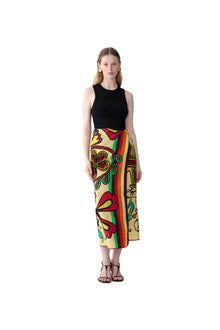 Rianna Nina Printed Scarf 115 x 180 cm | Daffodil/Multi
