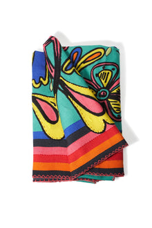 Rianna Nina Printed Scarf 115 x 180 cm | Turquoisemult