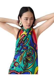 Rianna Nina Printed Scarf 115 x 180 cm | Turquoisemult