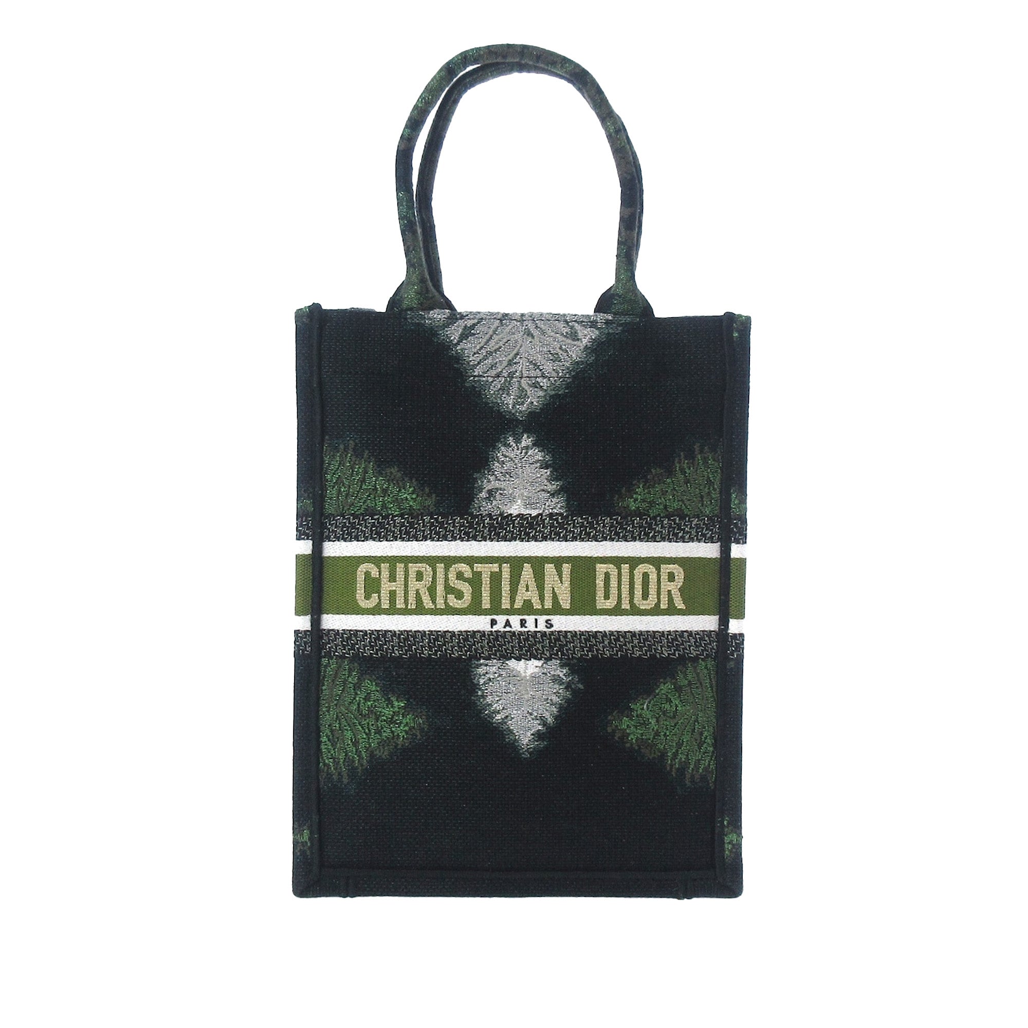 Dior | Pre-Owned Tie Dye Vertical Book Tote | Green/Dark Green