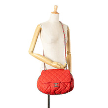 Chanel | Pre-Owned Large Quilted Lambskin Chain Around Flap | Red