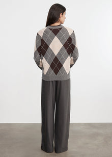 Knit Cashmere Argyle Sweater | Argyle