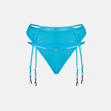 OW Collection REYNA Thong & Suspender Account 104 - Malibu Blue
