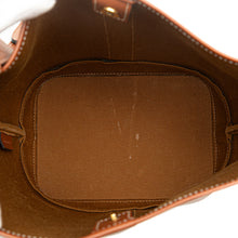 Celine | Pre-Owned Small Triomphe Coated Canvas Bucket Bag | Brown/Dark Brown