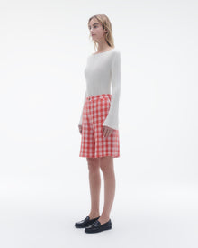 Womens | Rib Flare Top | Cream