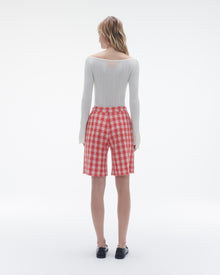 Womens | Rib Flare Top | Cream