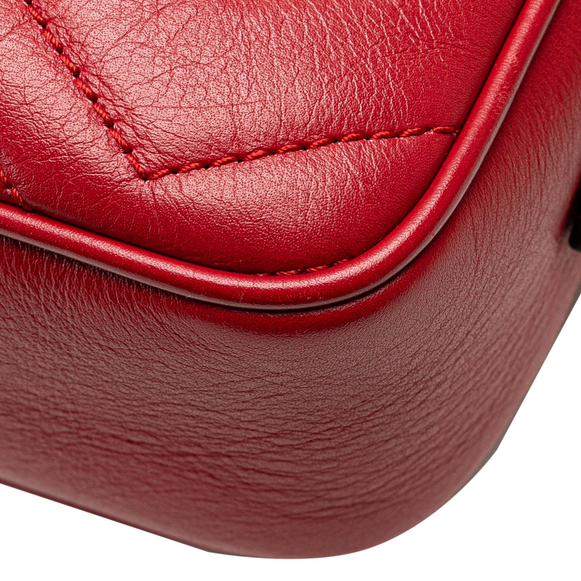 Gucci | Pre-Owned Mini GG Marmont Matelasse Leather Crossbody | Red