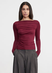 Fluid Jersey Draped Boatneck | Barolo
