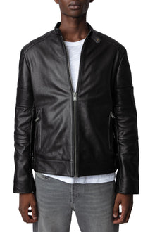 Lean Biker Leather  | Anthracite