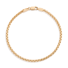 Round Box Chain Bracelet Vermeil 14k Yellow Gold 6in 6.5in 7in 7.5in First