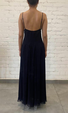 Womens | Bryn Viscose Chiffon Long Dress | SP24 | Black