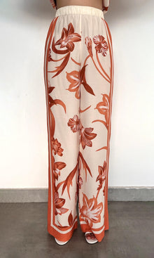 Rococo Sand | Ciro Viscose Crepe Heavy (Skw 3202) Elasticated Pyjama Pants | Beige Brown