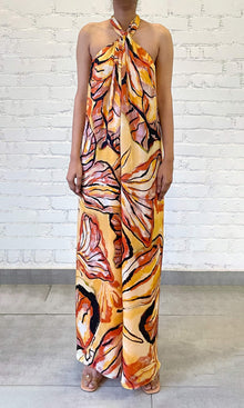 Rococo Sand | Cress Viscose Satin Jumpsuit | Beige