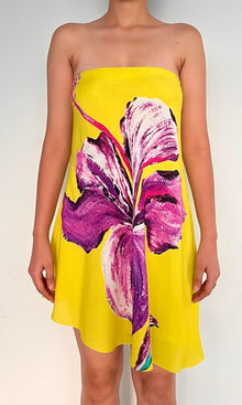 Womens | Juri Viscose Crepe Heavy (Skw 3202) Mini Dress | Yellow Purple