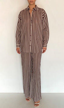 Rococo Sand | Riv Linen Cotton Oversized Shirt | Multi