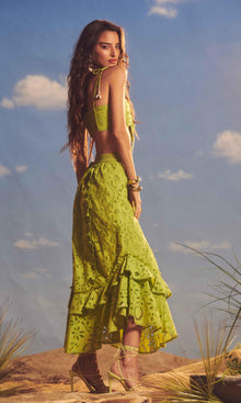 Rococo Sand | Sasha Cotton Schiffli Bandeau | Green