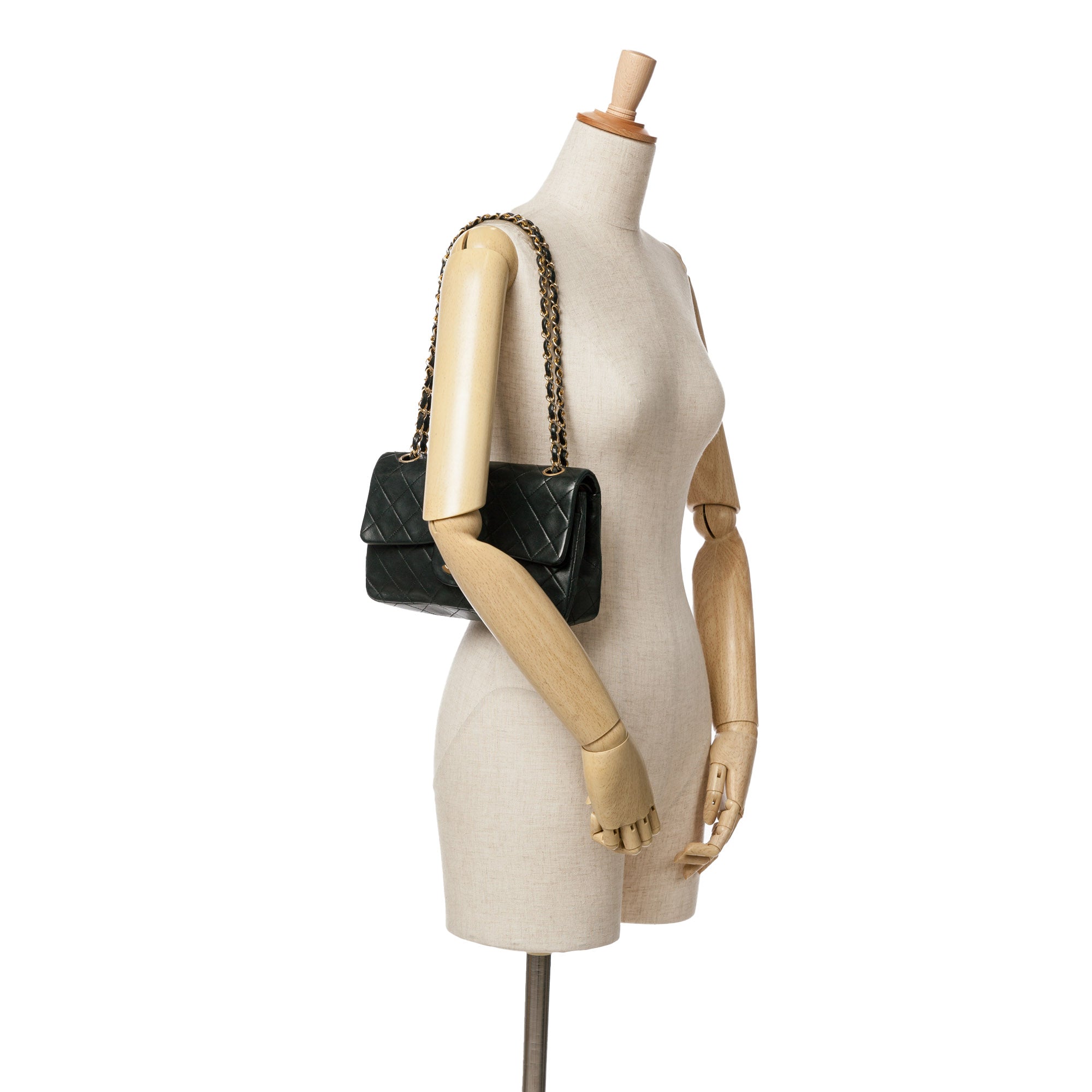 Chanel | Pre-Owned Small Classic Lambskin Double Flap - II | Black