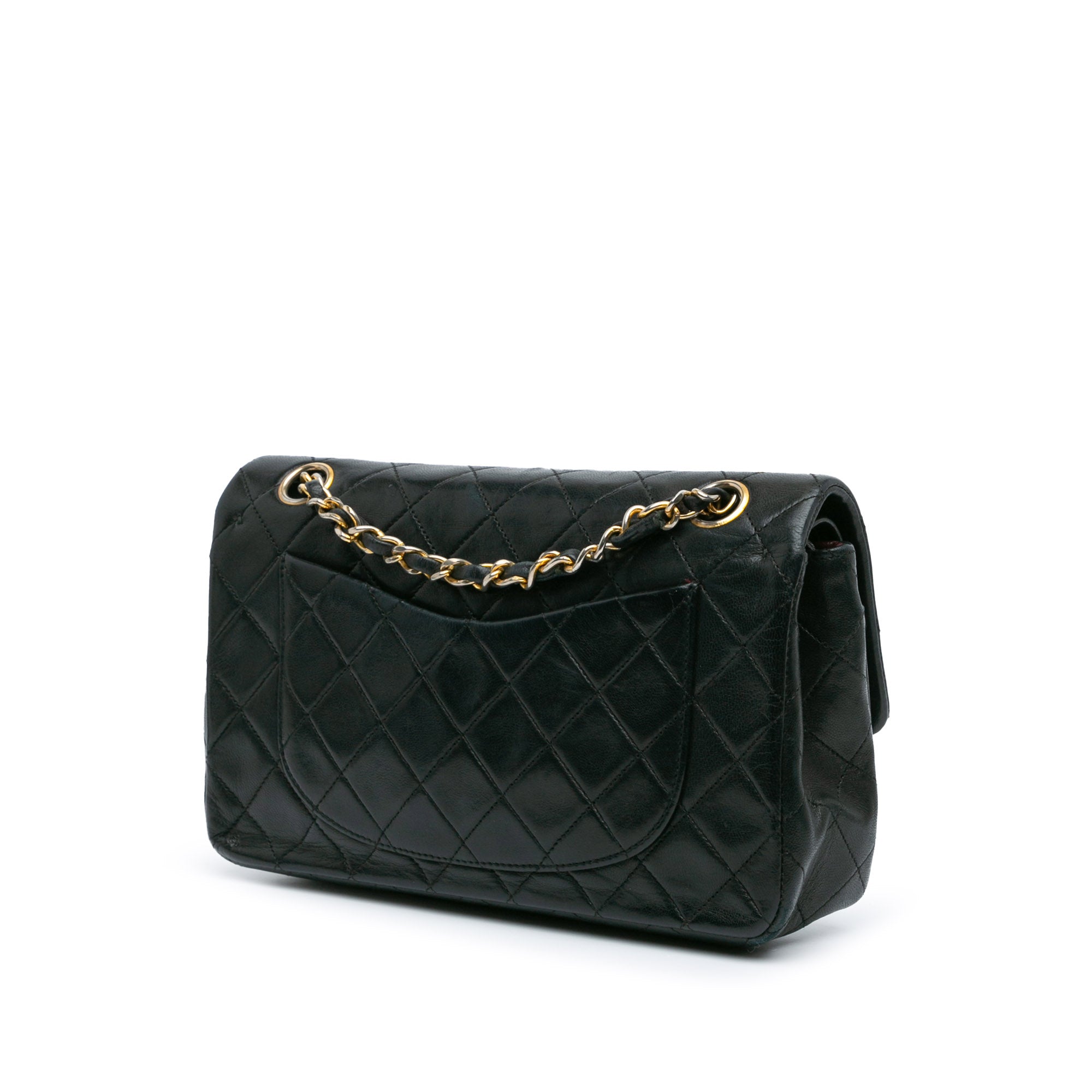 Chanel | Pre-Owned Small Classic Lambskin Double Flap - II | Black