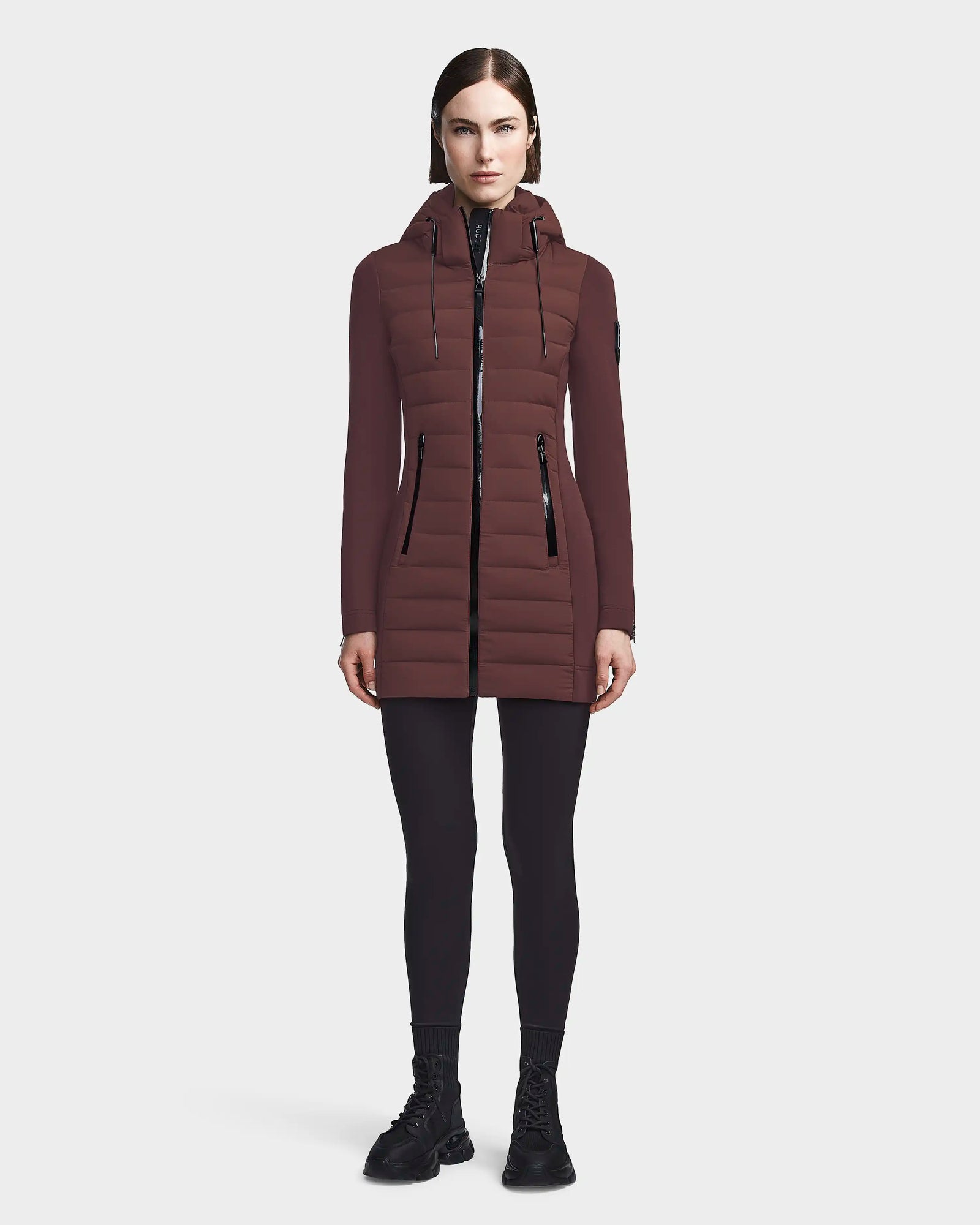 Women | MERINA Hybrid Lightweight Down Jacket | Chocolate