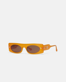 Ruthie Bio-Plastic Visor Sunglasses | Orange Merino