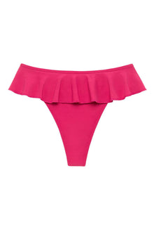 Tamarindo Ruffle Bikini Bottom | Raspberry