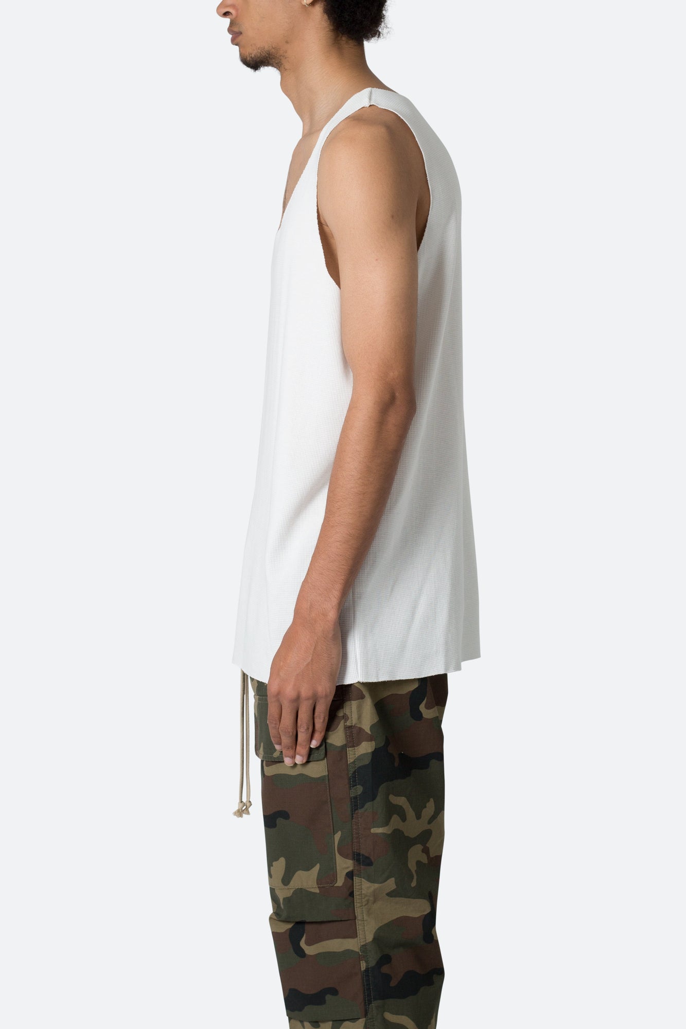 Raw Edge Thermal Tank | Off White