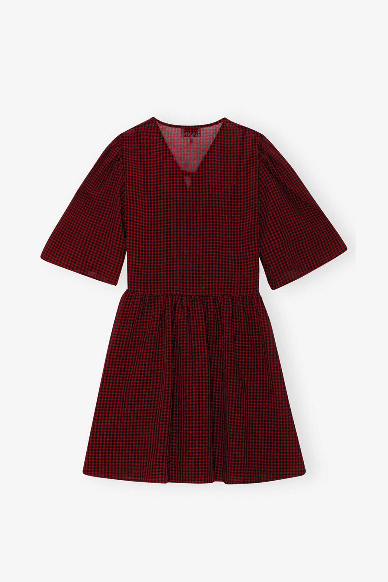 Red Sheer Tie String Wrap Dress | Winery