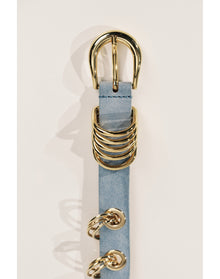 Revenge Suede Gold | Powder Blue Suede & 24K Gold