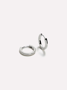 Huggie Hoops | Rhodium on Brass