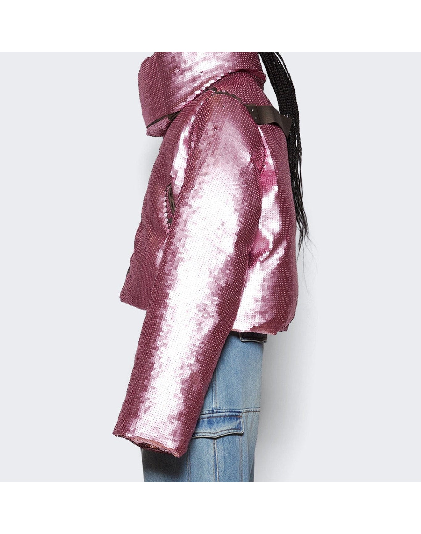 Rick Owens | Women | Funnel Neck Down Jacket | Dust Pink