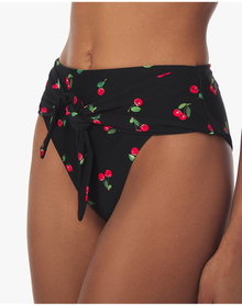 Riviera Cherries Bikini Bottom | Black