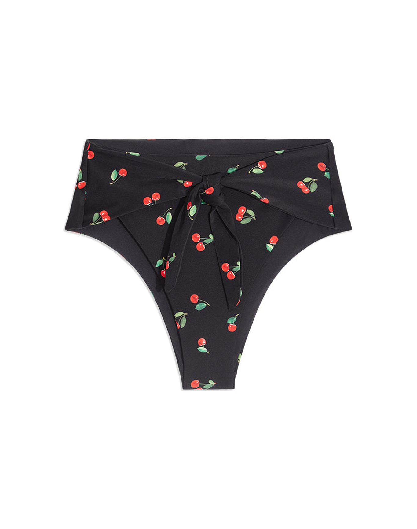 Riviera Cherries Bikini Bottom | Black